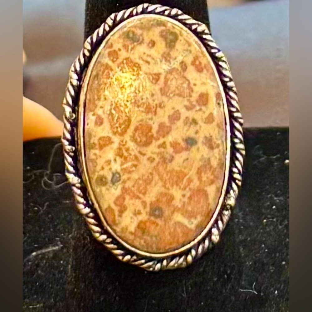 Brecciated Yellow Jasper ring size 6